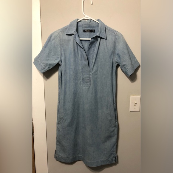 Lauren Ralph Lauren light blue jeans dress size XS - Picture 3 of 9